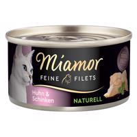 Miamor Feine Filets Naturelle 24 x 80 g - kuracie a šunka