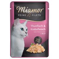 Miamor Feine Filets v želé 24 x 100 g - tuniak & mäso z raka