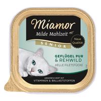 Miamor Milde Mahlzeit 24 x 100 g - Senior čisté hydinové & srnčie