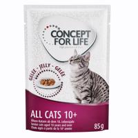 Miešané výhodné balenie Concept for Life želé & omáčka 24 x 85 g  - All Cats 10+ v omáčce a želé