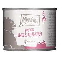 MjAMjAM Duo 6 x 200 g - jemná kačica a kuracie mäso s mrkvou