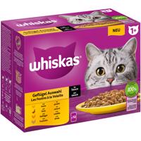 Multibalenie Whiskas 1+ kapsičky 12 x 85 g/100 g - hydinový výber v omáčke