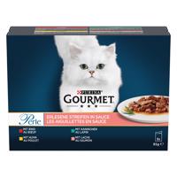 Multipack - Gourmet Perle 8 x 85 g - hovädzie, kuracie, králičie a losos