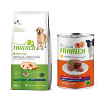 Natural Trainer 12 kg + 400 g konzerva zdarma - Maxi Chicken, Rice & Aloe vera 12 kg + kuracie 400 g