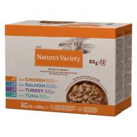 Nature's Variety Bites v omáčke 12 x 85 g - 10 + 2 zdarma - mix (4 druhy)