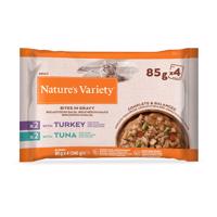 Nature's Variety Bites v omáčke 44 x 85 g - morčacie a tuniak