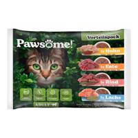 Pawsome Adult Cat 4 x 85 g - Mix (4 druhy)