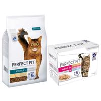 Perfect Fit granuly, 7 kg + 48 x 85 g Mixpack kapsičky - 15 % zľava - 1+ kuracie - 7 kg +  Mixpack 48 x  85 g