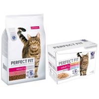 Perfect Fit granuly, 7 kg + 48 x 85 g Mixpack kapsičky - 15 % zľava - Active 1+ s hovädzím +  Mixpack  48 x  85 g