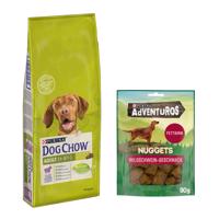 Purina Dog Chow 14 kg + AdVENTuROS Nuggets zdarma - Adult Lamb