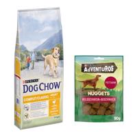 Purina Dog Chow 14 kg + AdVENTuROS Nuggets zdarma - Complet/Classic s kuracím