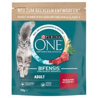 Purina ONE Adult hovädzie a celozrnné obilniny - 3 x 750 g