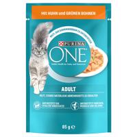 PURINA ONE Adult - s kuracím mäsom a zelenými fazuľkami (26 x 85 g)