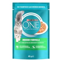 Purina ONE Indoor Formula - s tuniakom a zelenými fazuľkami 13 x 85 g