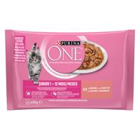 PURINA ONE Junior 4 x 85 g - losos a mrkva