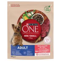 PURINA ONE Mini Adult Beef & Rice - výhodné balenie: 3 x 800 g