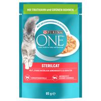 Purina ONE SterilCat - s morčacím a zelenými fazuľkami (26 x 85 g)