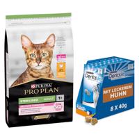 PURINA PRO PLAN, 10 kg + PURINA Dentalife snack  zdarma -  Katze Sterilised Adult Delicate Digestion  +  Dentalife snack dobrý na zuby s kuracou príchuťou