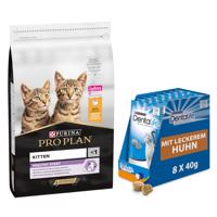 PURINA PRO PLAN, 10 kg + PURINA Dentalife snack  zdarma - Kitten Healthy Start kuracie + Dentalife snack dobrý na zuby s kuracou príchuťou