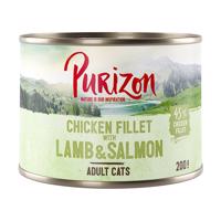 Purizon Adult 12 x 200 g - kuracie s lososom a jahňacím