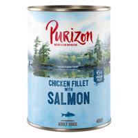 Purizon Adult 6 x 400 g - losos so špenátom a kokosom