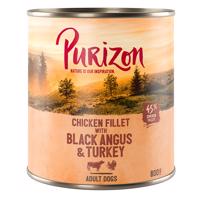 Purizon Adult 6 x 800 g  - black-angus a morka so sladkými zemiakmi a brusnicami