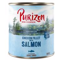 Purizon Adult 6 x 800 g  - losos so špenátom a kokosom