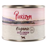 Purizon Organic 6 x 200 g - kačacie a kuracie s cuketou