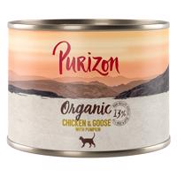 Purizon Organic 6 x 200 g - kuracie a husacie s tekvicou