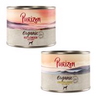 Purizon Organic 6 x 200 g - mix I: 3 x kuracie a husacie, 3 x hovädzie a kuracie