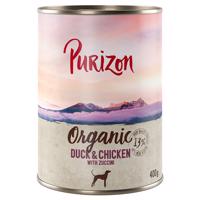 Purizon Organic 6 x 400 g - kačacie a kuracie s cuketou