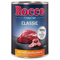 Rocco Classic 6 x 400 g - hovädzie s hydinovými srdiečkami