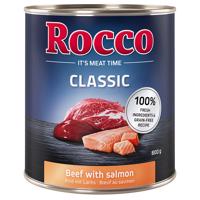 Rocco Classic konzervy, 24 x 800 g  - 5€ zľava --hovädzie s morským lososom