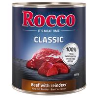 Rocco Classic konzervy, 24 x 800 g  - 5€ zľava - hovädzie so sobím mäsom