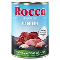 Rocco Junior 6 x 400 g - hydinové so zverinou a ryžou