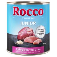 Rocco Junior 6 x 800 g - morčacie s teľacími srdciami a ryžou