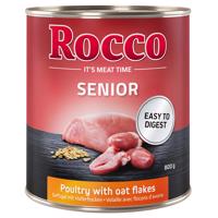 Rocco Senior 6 x 800 g - hydina a ovsené vločky