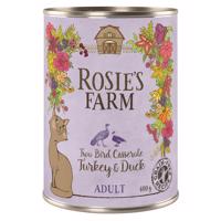 Rosie's Farm Adult, 18 x 400 g - 10€ zľava - morčacie a kačacie