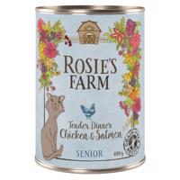 Rosie's Farm Adult, 18 x 400 g - 10€ zľava - Senior: kuracie a losos