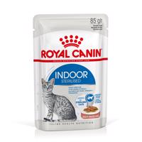 Royal Canin Indoor - ako doplnok: mokré krmivo 12 x 85g Royal Canin Indoor Sterilised v omáčke