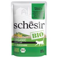 Schesir Bio kapsičky 6 x 85 g - bio kuracie a bio bravčové