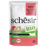 Schesir Bio kapsičky  8 x 85 g - bio hovädzie a bio kuracie s bio jablkom