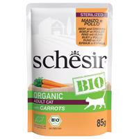 Schesir Bio kapsičky  8 x 85 g - sterilized bio hovädzie a bio kuracie