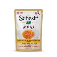 Schesir Cat Soup 12 x 85 g  - losos gorbuša a mrkva