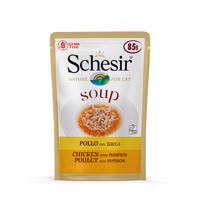 Schesir Cat Soup 24 x 85 g - kura a tekvica