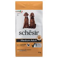 Schesir Dog Medium Adult s kuracím - výhodné balenie: 2 x 12 kg