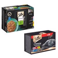 Sheba variace 12 x 85 g + Creamy Snacks 18 x 12 g - 15 % zľava - Selection v omáčke Lahodný výber 12 x 85 g + Creamy Snacks multibalenie  18 x 12 g