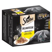 Sheba variácie kapsičiek 12 x 85 g - Delikatesse v želé Hydinové variácie