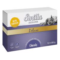 Smilla Deluxe kúsky v omáčke 12 x 85 g - kuracie, cuketa a mrkva