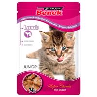 Super Benek Super Chunks Kitten 24 x 100 g - jahňacie v omáčke